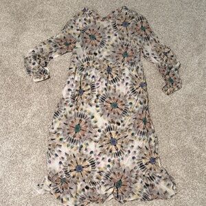 Anthropologie Elegant Floral Long Sleeve Dress - Kachel x Anthropologie